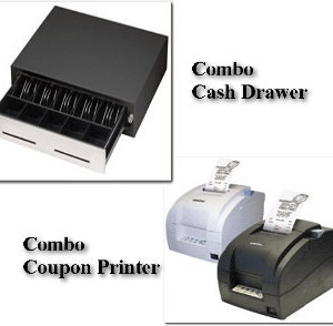 ID Scanner Cash Drawer Coupon Printer Combo